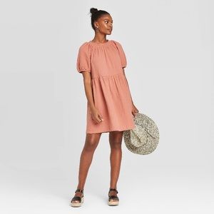 NWT Universal Thread Smocked Gauze Shift Dress